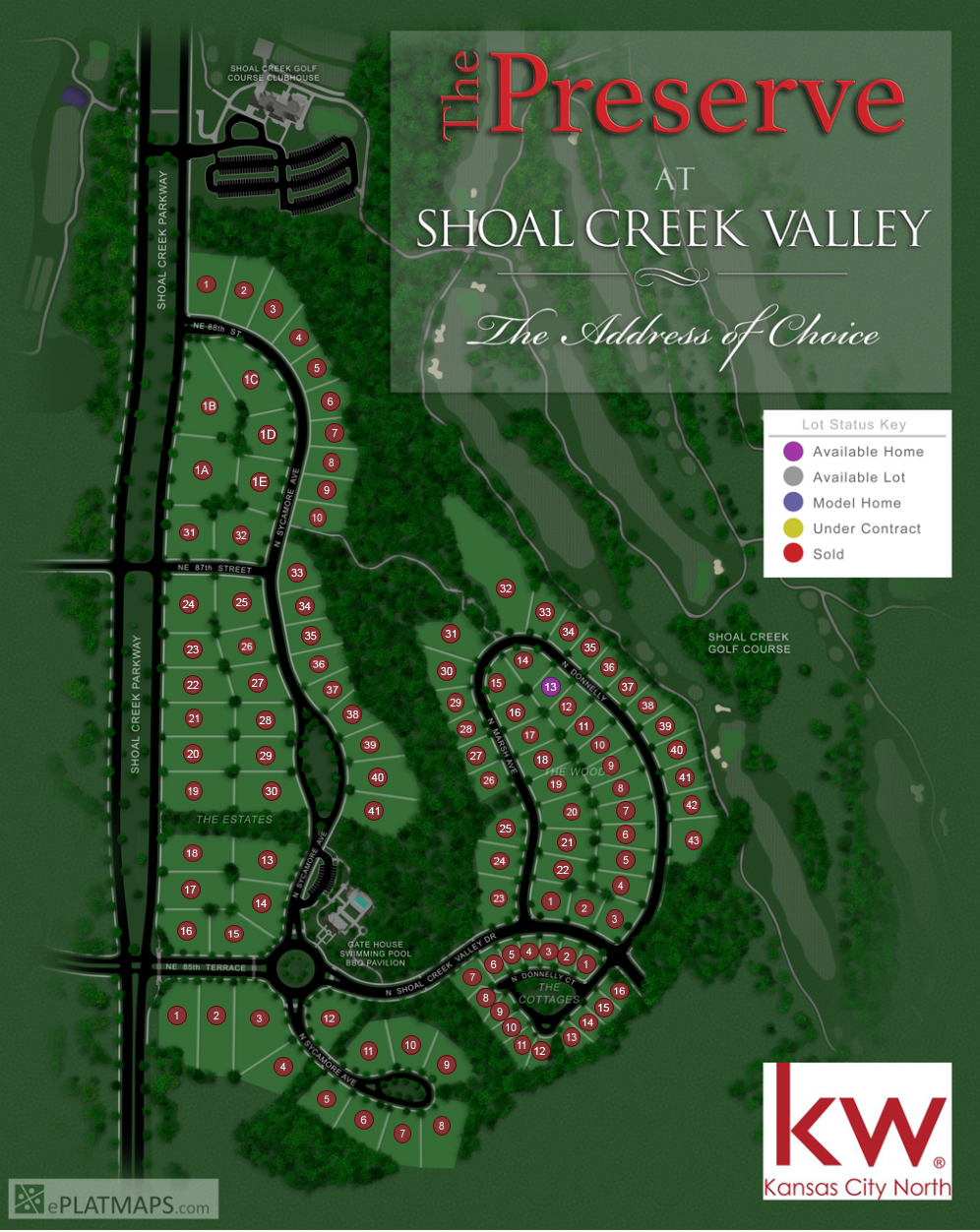 Artist Rendering Portfolio The Preserve in Shoal Creek Kansas City Missouri