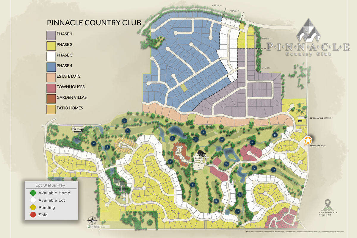 Artist Rendering Portfolio Pinnacle Country Club Rogers Arkansas