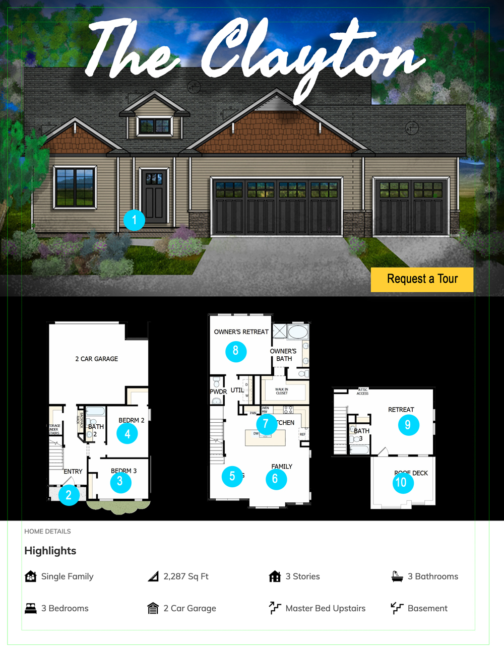 Floorplan Front Elevation Artist Rendering Portfolio